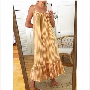 Emerson Fry women’s Mae sundress in Marigold Stripe size XS/S